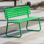 Garden Bench Outdoor Benches Benches for Outside Rich Color Uniform Paint Film Strong Weather Resistance Comfortable Sitting no Fatigue Even After Long Sitting(Green,150cm/59in)