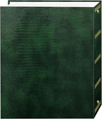 Magnetic Self-Stick 3-Ring Photo Album 100 Pages (50 Sheets), Hunter Green