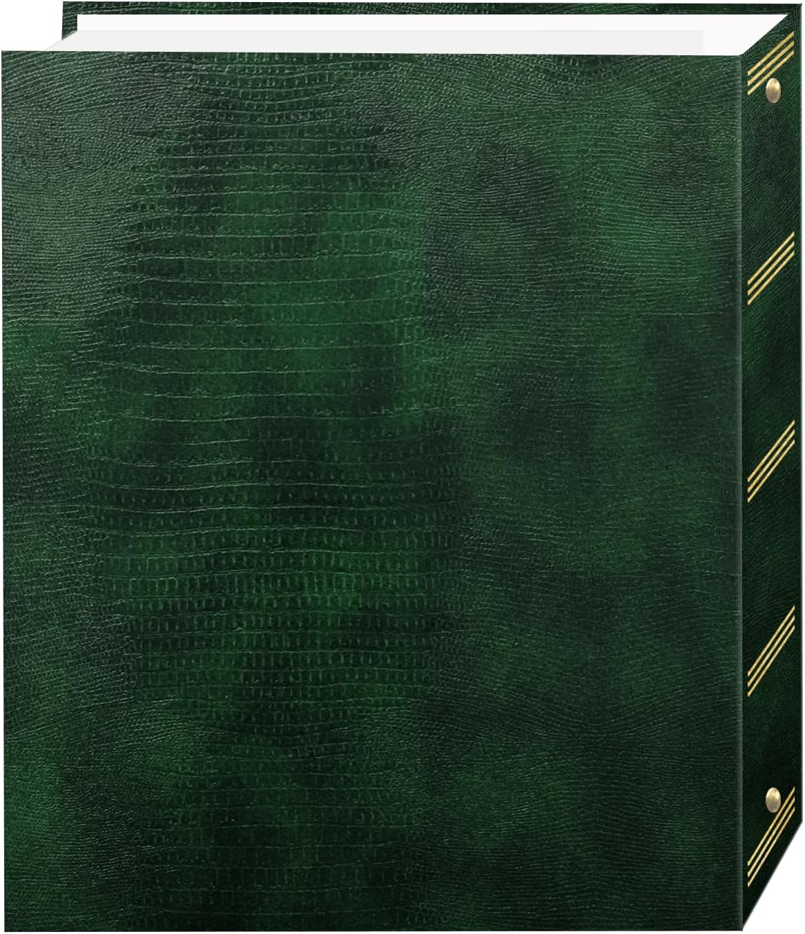 Magnetic Self-Stick 3-Ring Photo Album 100 Pages (50 Sheets), Hunter Green