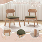 Wood Kid Armchair, Toddler Chairs Ages 1-4, Kid Chair with Solid Wooden Frame, Toddler Armchair Comfy, Upholstered Kids Chair for Playroom, Bedroom, Kindergarten & Preschool, Green