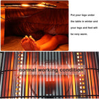 Kotatsu Heating Table Set 80/120cm Japanese-Style Stove Futon Set Kotatsu Heating Table 4-piece Set for Living Room in Winter Living Room Square Kotatsu Table (Khaki-B, 80 * 120 * 40cm)
