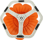 Kids Sensory Swivel Chair, 330 lbs Flower Shape 360° Spinning Seat for Autistic Kids & ADHD Children, Sit and Spin Toy for Balance Coordination, Non-Slip Silicone Base (Orange)