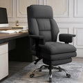 Executive Office Chair with Wheels PU Leather Ergonomic Desk Chairs with Foot Rest High Back Computer Gaming Chairs for Home Office