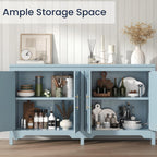 Jocoevol Sideboard Buffet Cabinet with Storage, 55" Kitchen Buffet Cabinet, Modern Farmhouse Coffee Bar Cabinet, Sideboard Cabinet with Shelves & Doors for Kitchen Living Room, Slate Blue