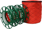3 Reel Red Christmas Light Set Quilted Storage Bag