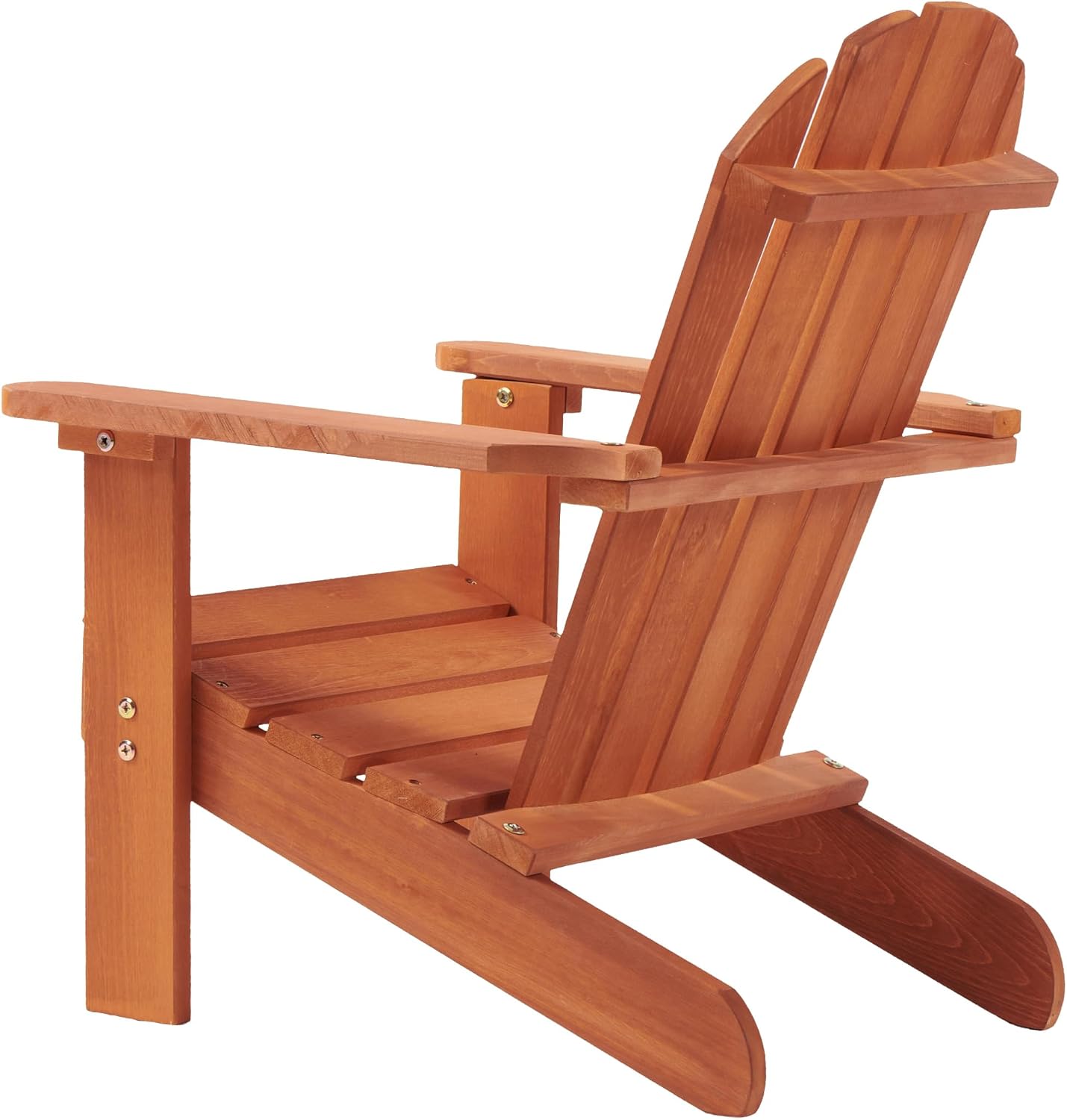 Wooden Kid's Adirondack Chair for Indoor and Outdoor, Natural Cedar Patio Lounge Chiar for Kids