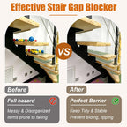 Vibeo Anti-Fall Floating Stairs Gap Blockers, 6 7 8 in High Under Couch Bottom Gap Filler, Clear L-Shaped Toy Blocker Guards for Sofa, Bed, Cabinet(6x31in (15x80cm))