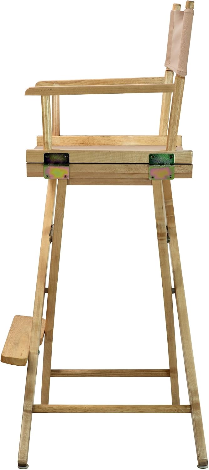 Casual Home 30" Director's Chair Natural Frame-with Tan Canvas, Bar Height