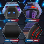 Ruesleag Computer Gaming Chair Office Ergonomic PC Chair Racing Writing Working High-Back Chair w/Lumbar Support Swivel Executive Desk Chairs for Adults,Black