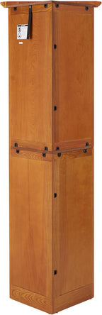 4-Tier Corner Kitchen Pantry Storage Cabinet with Shelves, 72" Tall Kitchen Storage Cabinets with 8 Doors, Narrow Pantry Cabinet with Space Saving, Storage Floor Cabinet for Place (Oak)