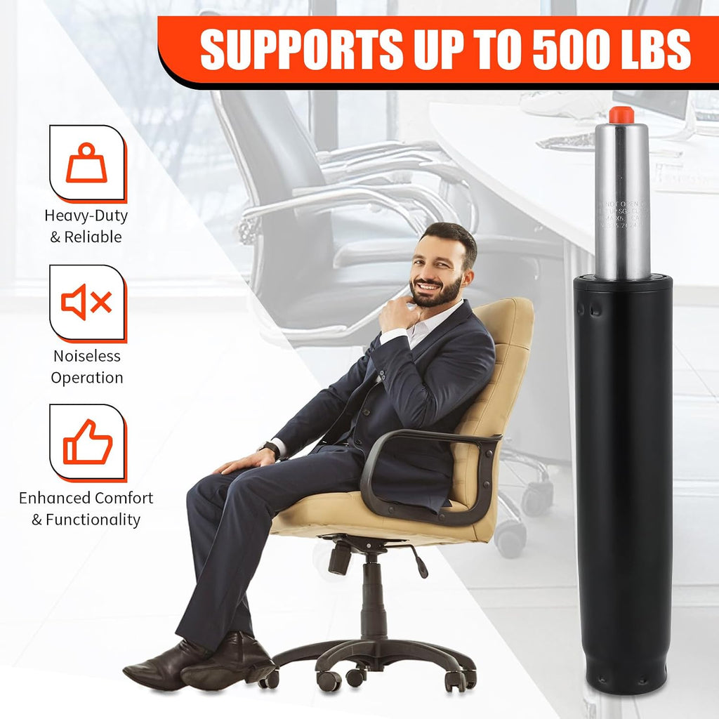 Universal Office Chair Gas Lift Cylinder Replacement, 5.5" Long Stroke Gas Lift, Heavy Duty Gas Lift Hydraulic/Pneumatic Piston for Office Chair/Gaming Chair