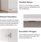 Furnify 71" H Pantry Cabinet with Charging Station, Tall Kitchen Pantry Storage Cabinet with Microwave Stand, Farmhouse Kitchen Hutch with Storage Drawer for Living Room, Dining Room, White