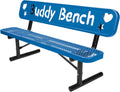 The City™ Series Buddy Benches, Blue, 72" L x 12" W x 18.25" H