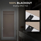 Joydeco 100% Linen Blackout French Door Curtains, Modern Farmhouse Privacy Thermal Insulated Door Window Shades for Bedroom Patio, 1 Panel, W26 x L40 Inch, Linen