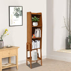 Modern End Table, Side Table Cabinet, Five-Tier Side Table, Wood Bookcase Organizer with Open Shelves for Living Room & Home Office