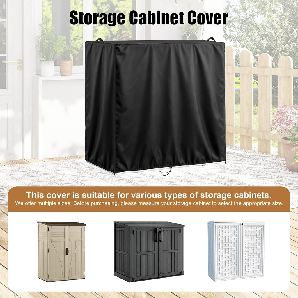 Kasla Storage Cabinet Cover, Outdoor Chest Storage Waterproof Cover, Weatherproof Cabinets Covers for Kitchen Patio Garden Backyard (32"L×33"W×43"H)