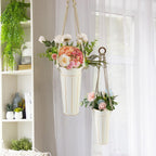 Galvanized Flower Bar Buckets with Handles 8 Pcs 11.8 Inch Tall Metal Bucket for Bloom Bar Flower Supplies, Home Decor, Wedding Centerpiece, Table Decorations, Outdoor Unbreakable Tin Vase