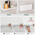 Wall Mounted Folding Table, Folding Desk, The Preferred Choice for Garages and Sheds/Home Offices/Laundries/Home Bars/Kitchens (White, 29.52" D x 15.74" W)