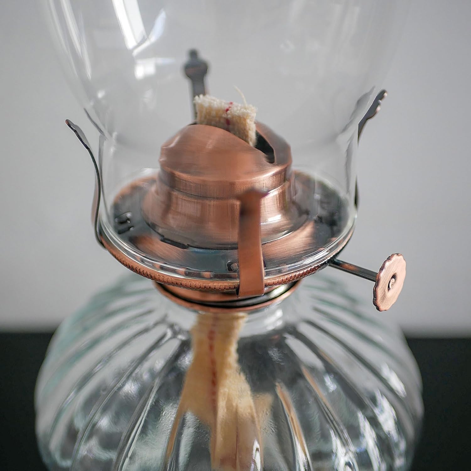 2Pcs Oil Lamp Burner #2 Size Bronzy Plated for Antique Lamps Oil Lamp Replacement Kerosene Lamps Parts with Reduction Collar and Cotton Lamp Wick Fits Holds a 3 Inch Base Chimney