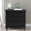 28'' Painted Nightstand with Pull Out Tray, Bedside Cabinet with 3 Drawers, Sofa Side Table with Rubber Legs and Metal Handle for Bedroom Sofa Couch Office