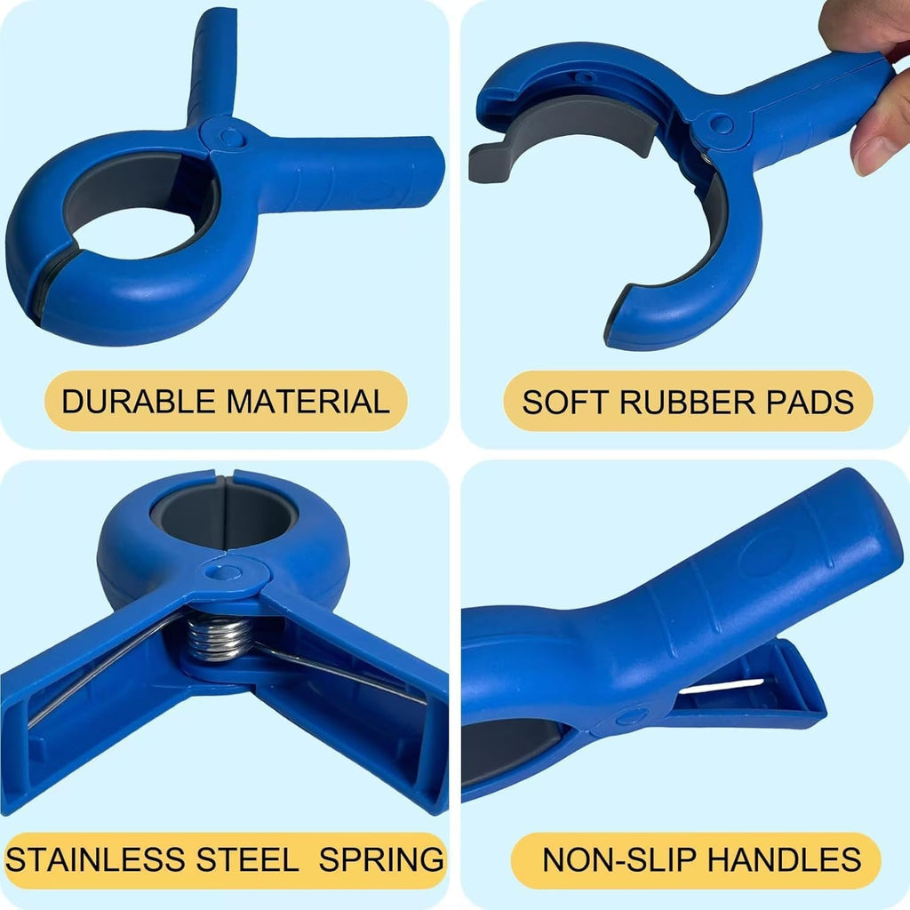Large Beach Towel Clips for Beach Chairs, 6 Pcs Heavy Duty Towel Holder for Cruise Essentials, Clothes Pins to Beach Must Haves, Vacation Accessories for Lounge & Pool Chair Clips, Fort Clips