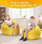 fond + found 2FT Bean Bag Chair Small Bean Bag with Removable Washable Cover, Memory Foam Comfy Bean Bag Chair with Handle & Side Pocket for Classroom, Living Room, Bedroom, Gaming