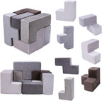 7Pcs Stackable Furniture Chair Washable Inspiring Creativity Blocks Chair Wear Resist for Kids Bedroom Playroom Furnitures