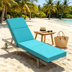 Chaise Lounge Cushion – Waterproof, 4" Thick, Blue