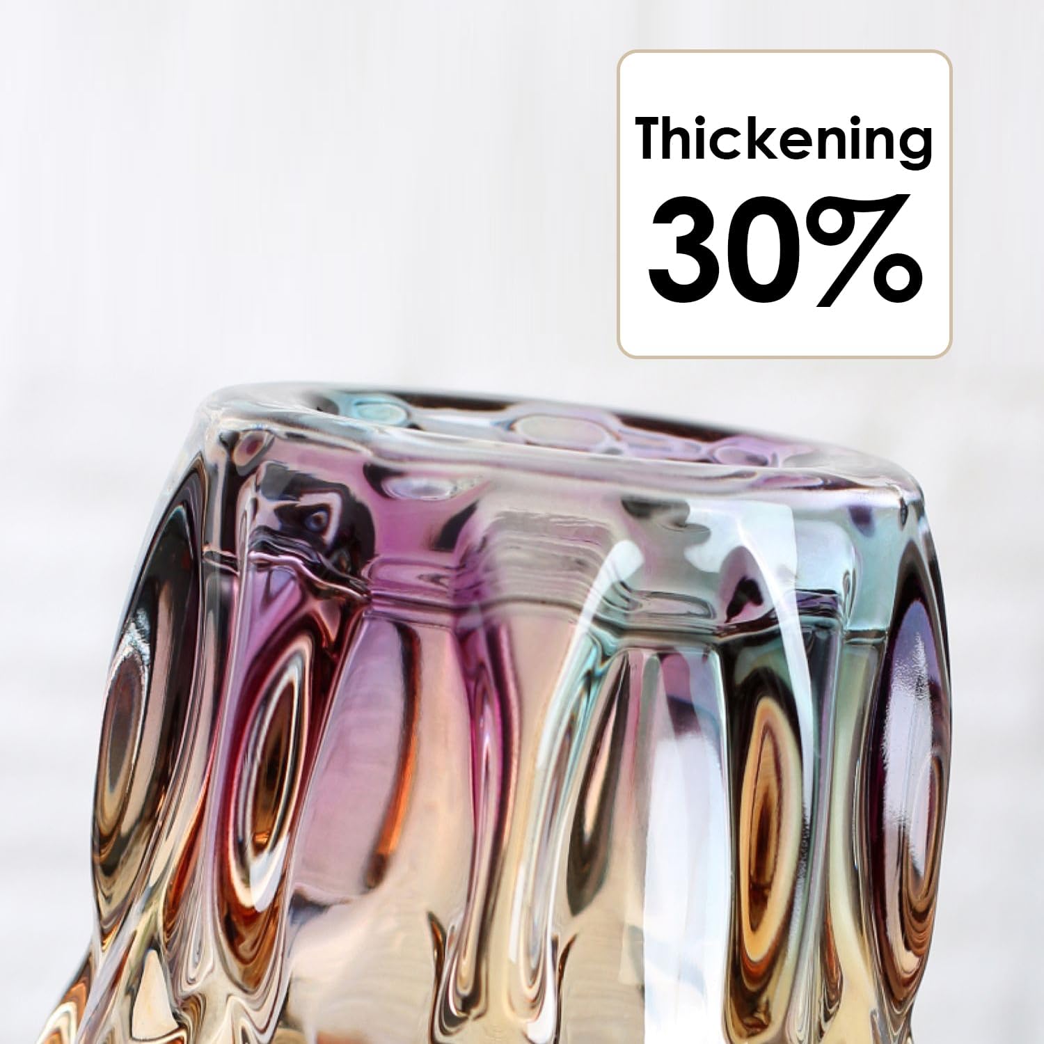 CEMABT Glass Vases for Flowers，Thickened 3.4 lb Morden vases for Tables Centerpieces, vase for Home Decor, Crystal,Colorful and Clear Rose Large Vases Christmas Day Gifts(Heavy Duty)