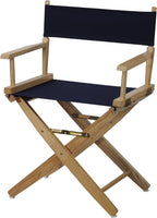 American Trails Extra-Wide Premium 18" Director's Chair Natural Frame with Navy Canvas