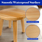 Solid Wood Step Stool for Kids & Adults - Multi-Use Toddler Wooden Stool for Bathroom, Playroom, Living Room,Sturdy 4-Leg Design with Non-Slip Pads,Easy Clean Surface,Easy Assembly