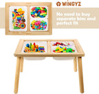 WINGYZ Kids Table for Play Study Dining Toys Storage, Sensory Tables for Toddler, Activity Table with Storage Bins Birthday Gifts for Boys and Girls