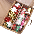 Sattiyrch Gift Wrapping Paper Storage containers,600D Oxford Fabric Christmas Ribbon Gift Bag Bows Storage Box,Holds up to 20 Rolls,42"W x 14"D x 5.5"H (Red)