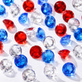 200 Pcs Fake Diamonds Blue Red Clear 3/4 Inch Acrylic Gems Independence Day 4th of July Patriotic Decor Aquarium Fish Tank DIY Craft Vase Fillers for Table Centerpieces Memorial Day Decor