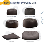 ULTIMATE SACK | 5 Ft Bean Bag Chair | Oatmeal Bouchon | Foam Filled - Removable Washable Cover