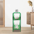 Clear Acrylic End Table, 2 Tier Narrow Acrylic Side Table Minimalist Nightstand Skinny Bedside Table for Bedroom Living Room Home Decor 8.7" W X 15.7" D X 21.6" H (Green)