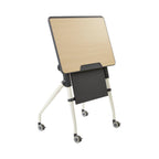 ECR4Kids Nesting Student Desk, Portable Table, Maple/Grey