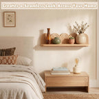 Briwooody Wood Wall Coat Rack/Boho Wall Shelf Mid-Century Modern Wooden Coat Vintage Mount Altar Decor for Bathroom Bedroom Office Nursery Decor Entryway Organize (22 x 5.5 x 4.5 Inch,Wood,1 Pcs)