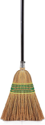 Yocada Heavy-Duty Corn Broom Commercial Indoor Outdoor Broom 59.8 inch Tall for Courtyard Garage Lobby Mall Market Floor Home Office Leaves Stone Dust Rubbish