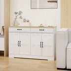 Farmhouse Buffet Cabinet Storage Sideboard, with 2 Drawers and 4 Doors, for Dining Living Room Kitchen,for Kitchen Home