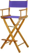Casual Home 230-05/021-41 Director Chair 30" - Bar Height Honey OakFrame/Purple Canvas
