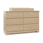 Storkcraft Brookside 6 Drawer Dresser, Driftwood | GREENGUARD Gold Certified, Wood Dresser for Bedroom, Kids & Nursery Storage Chest, Safety Interlocking Drawers, Kids Bedroom