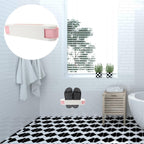 Hemoton Wall Mounted Shoe Holder for Shoes and High Heels Folding Plastic Shelf with Sturdy Rails Space Saving No Punching Installation Slipper Holder for Bathroom and Families Pink