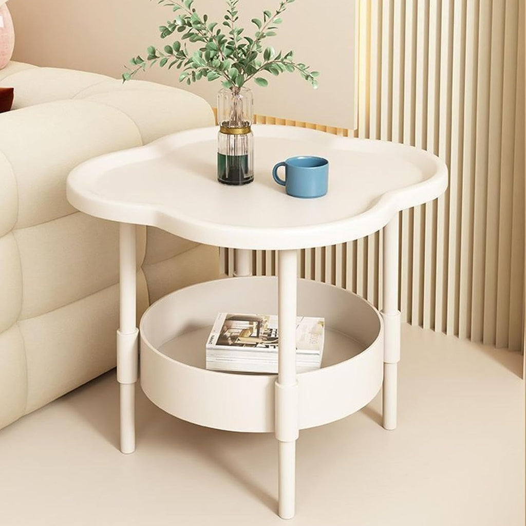 Small Petal-Shaped Side Table, Kids Nightstand, Small Bedside Table, Bedside Shelf, Bathroom Table, Mini Night Stand, Side Table for Bedroom Living Room Bedroom Bathroom
