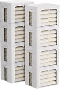 FHSQX 8 Pack Clothes Storage Bins - Foldable Storage Bins for Clothes Fabric Storage Box with Metal Frame (Cream White, 19.7x15.7x13.8 inch)