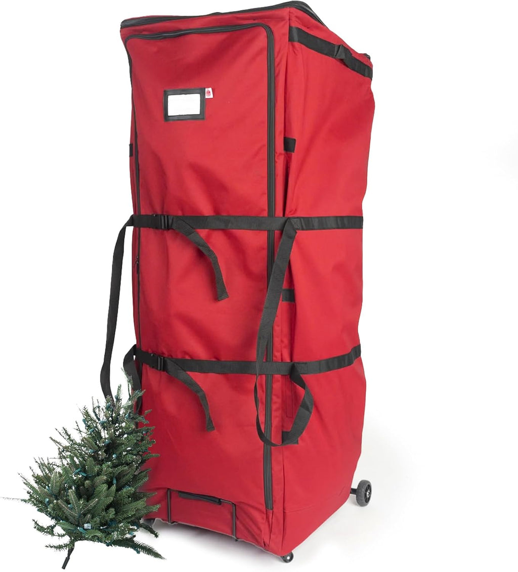 Santa's Bags [XXL Rolling Duffle Bag Tree Storage] - 12 Ft Christmas Tree Storage Bag with Wheels | Heavy Duty Dolly-Style Frame | Expandable Top to Fit Large Artificial Trees