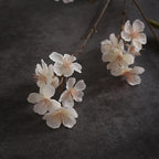 44" Artificial Cherry Blossom Branches for Vase - 4 PCS Faux Long Cherry Blossom Stems, Lifelike Fake Silk Flowers for DIY Arrangements, Table Centerpiece, Office, Home, Farmhouse Decorations (Cream)