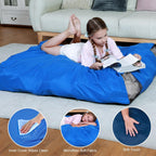 Bean Bag Chair Sensory Crash Pad, Convertible Foam Lazy Sofa Bed for Kids | Supportive memory blocks | Machine washable velour cover | Non-slip base breathable mesh panels | Sturdy carry handle pocket