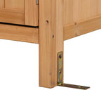 Merax 45.3" Large Outdoor Fir Wood Potting Bench with Storage, Multi-Functional Patio Kitchen Island, 6-Shelf Hutch+2 Cabinets+2 Drawers+3 Hooks, Garden Workstation for Planting, Gardening, Natural