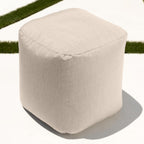 Jaxx Luckie Outdoor Patio Bean Bag Ottoman, Flax